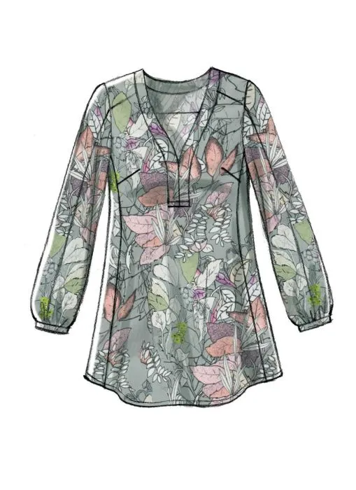 M7357 McCalls Schnittmuster Blusenshirt Tunika