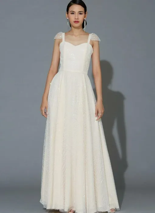 M7718 McCalls Schnittmuster Brautkleid Abendkleid