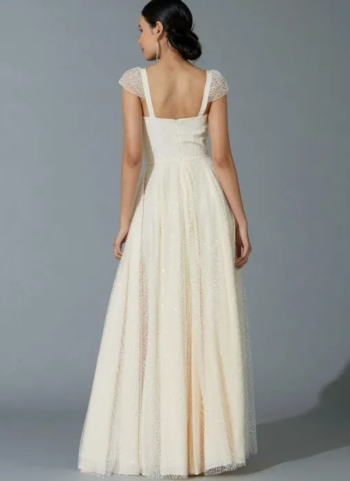 M7718 McCalls Schnittmuster Brautkleid Abendkleid