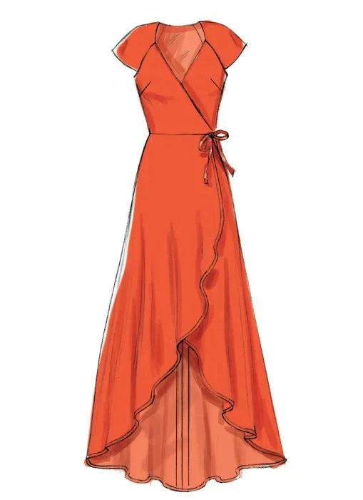 M7745 McCalls Schnittmuster Kleid Wickelkleid