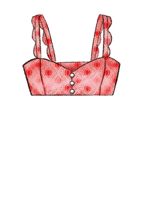 M7958 McCalls Schnittmuster Bustier Top