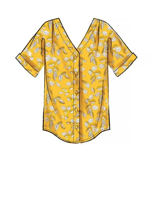 M7976 McCalls Schnittmuster Bluse Kurzbluse
