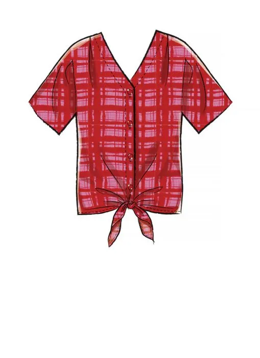 M7976 McCalls Schnittmuster Bluse Kurzbluse