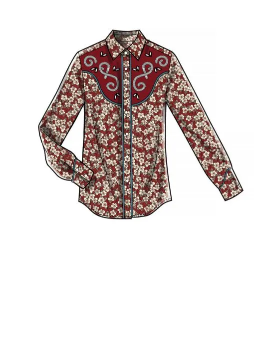 M7980 McCalls Schnittmuster Hemd Westernhemd für Sie & Ihn