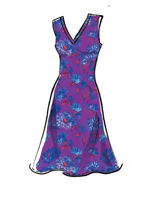 M8064 McCalls Schnittmuster Jerseykleid