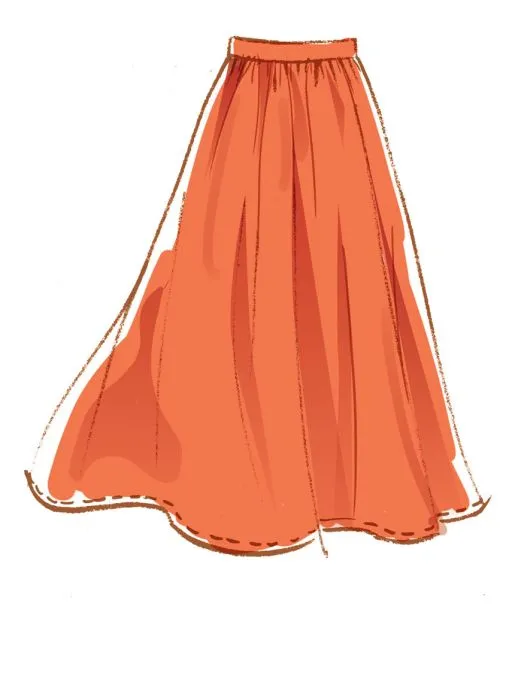 M8066 McCalls Schnittmuster Schlupfrock Stufenrock