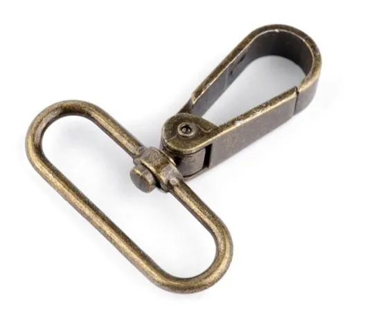 Karabinerhaken 40mm altmessing