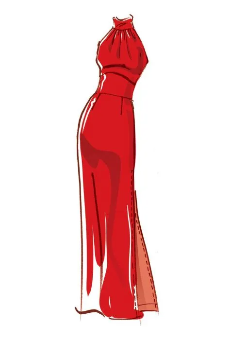 M8141 McCalls Schnittmuster Abendkleid Neckholderkleid