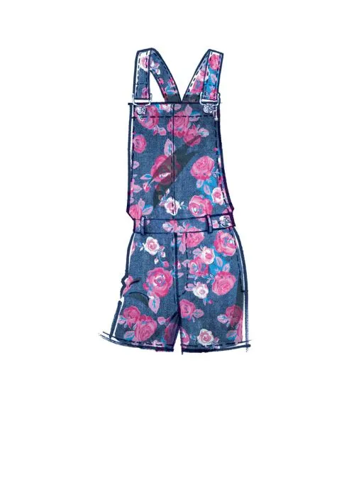 M8162 McCalls Schnittmuster Jeans Latzhose