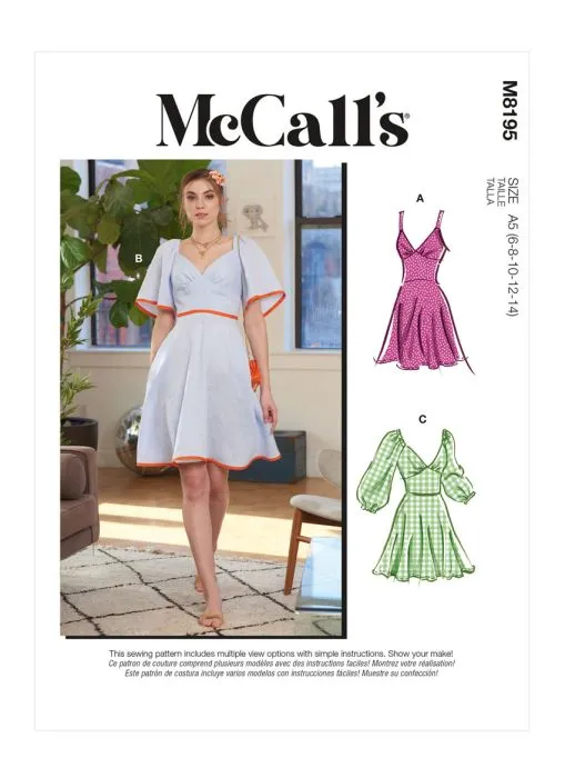 M8195 McCalls Schnittmuster Sommerkleid