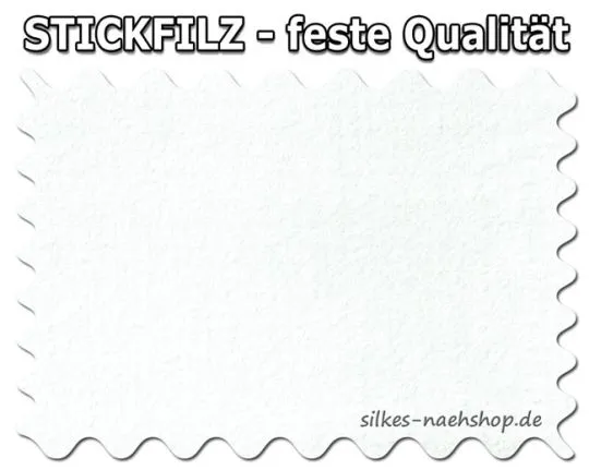 Stickfilz waschbar fest 1mm - reinweiß - 20cmx90cm