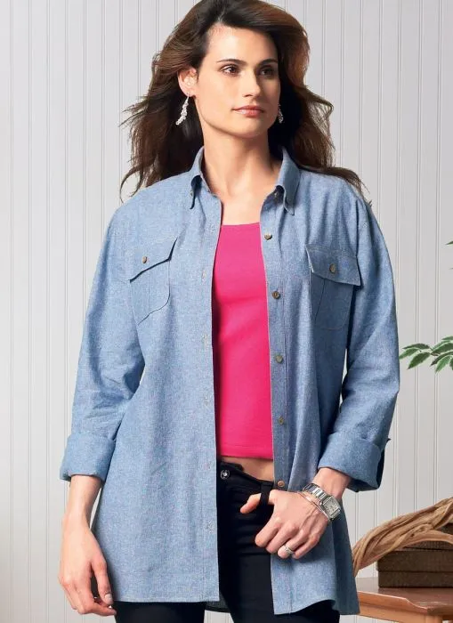 B6841 Butterick Schnittmuster Unisex Designerhemd