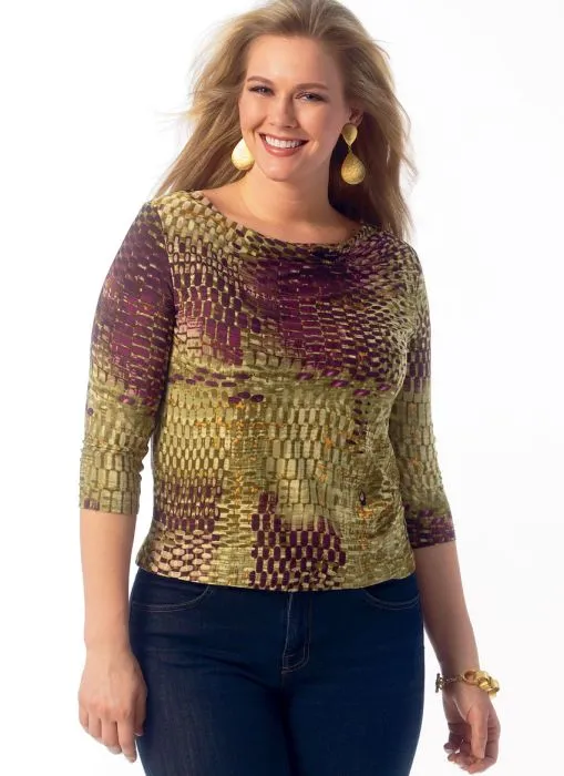 B6847 Butterick Schnittmuster Wasserfall-Shirt