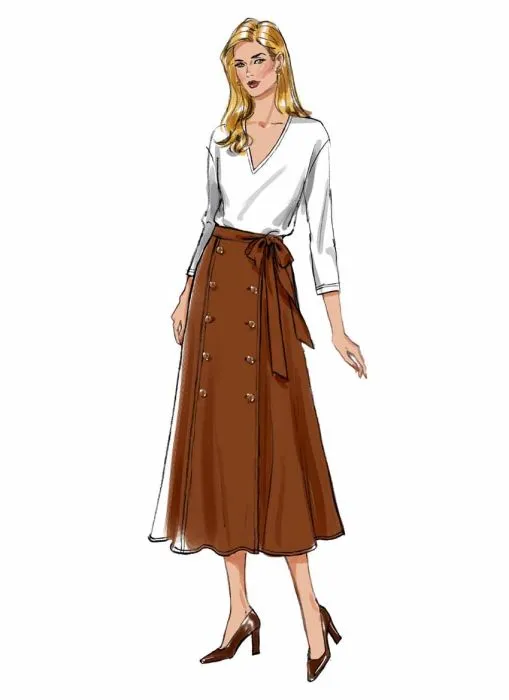 B6866 Butterick Schnittmuster Rock