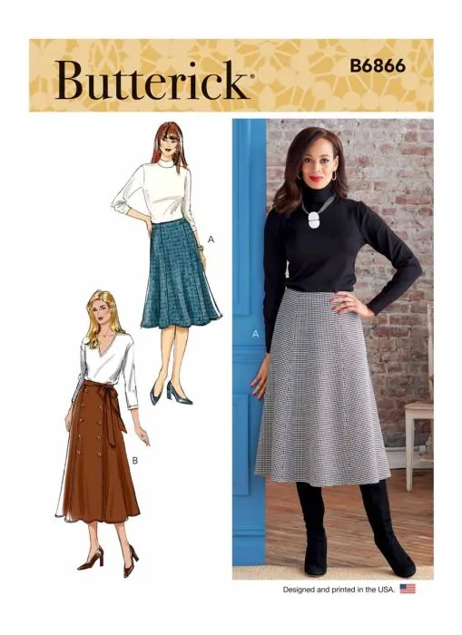 B6866 Butterick Schnittmuster Rock