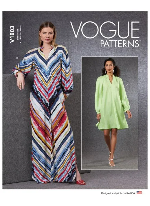 V1803 VOGUE Schnittmuster Maxikleid oversize