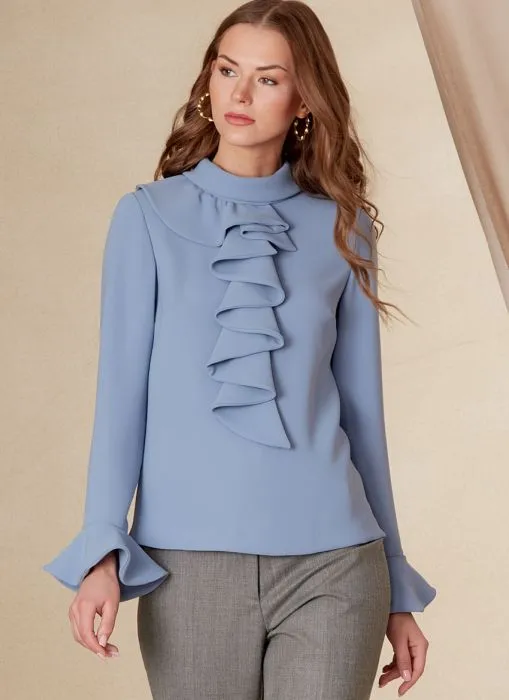 V1824 VOGUE Schnittmuster Rüschenbluse