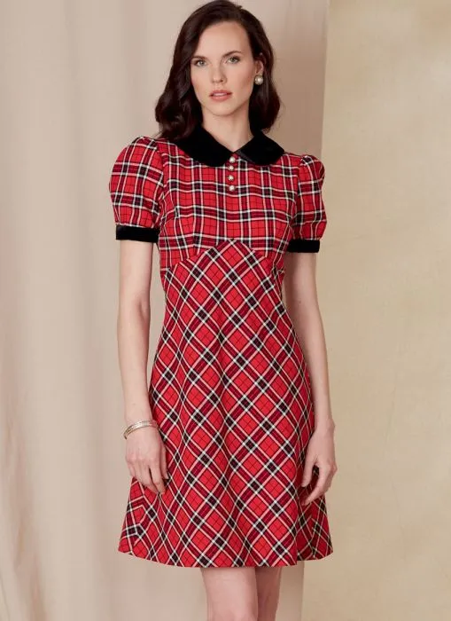 V1822 VOGUE Schnittmuster Kleid im Retro-Stil