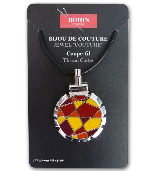 BOHIN Fadenschneider Patchwork rot-gelb