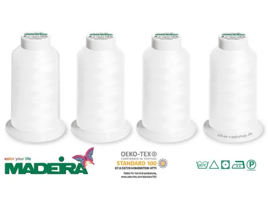Overlockgarn Madeira Aerolock reinweiß 4x2500m