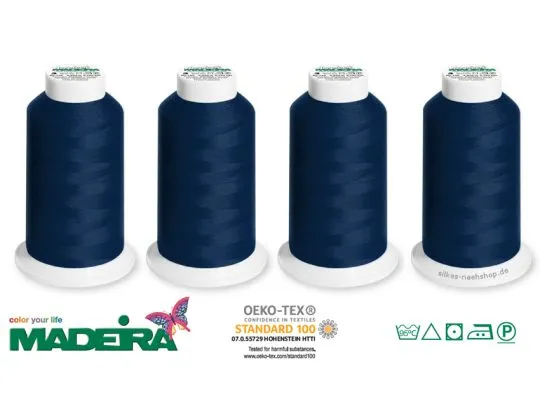 Overlockgarn Madeira Aerolock dunkelblau 4x2500m