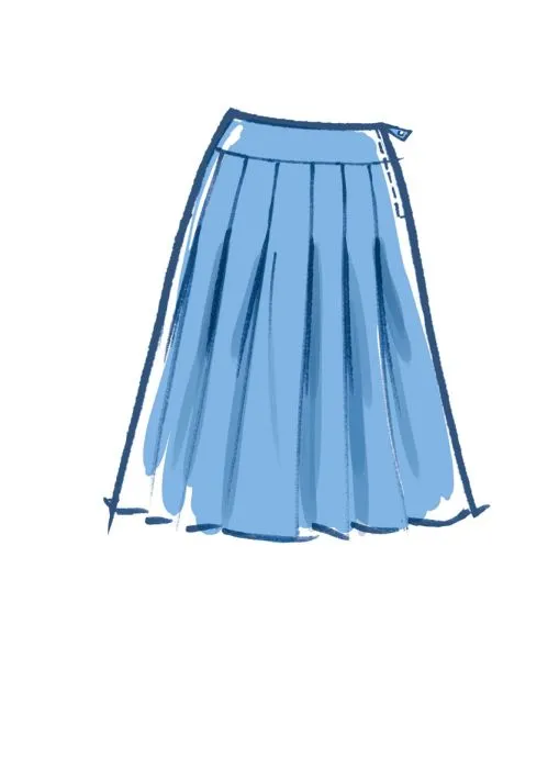 M8248 McCalls Schnittmuster Faltenrock