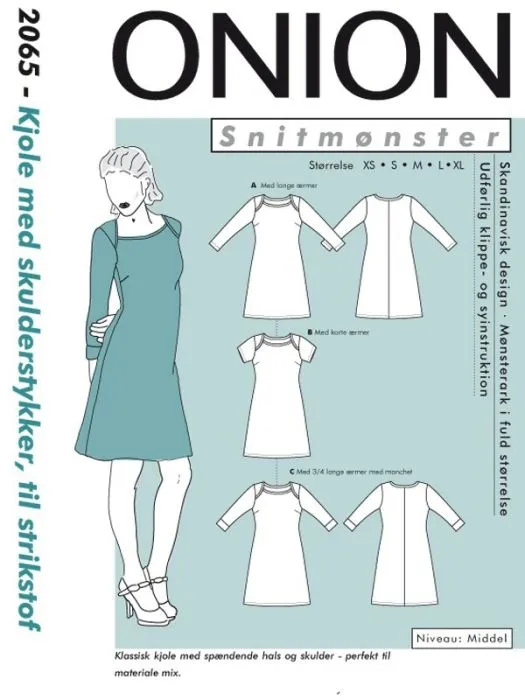 2065 ONION Schnittmuster Jerseykleid mit Schulterbetonung XS-XL