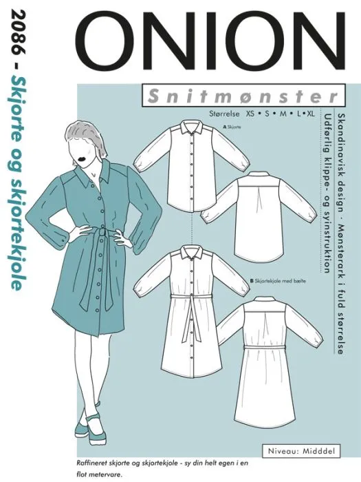 2086 ONION Schnittmuster Hemdbluse Hemdblusenkleid XS-XL