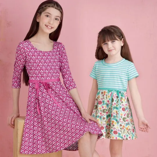 9322 Simplicity Schnittmuster Kinderkleider EASY