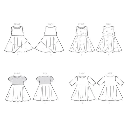 9322 Simplicity Schnittmuster Kinderkleider EASY