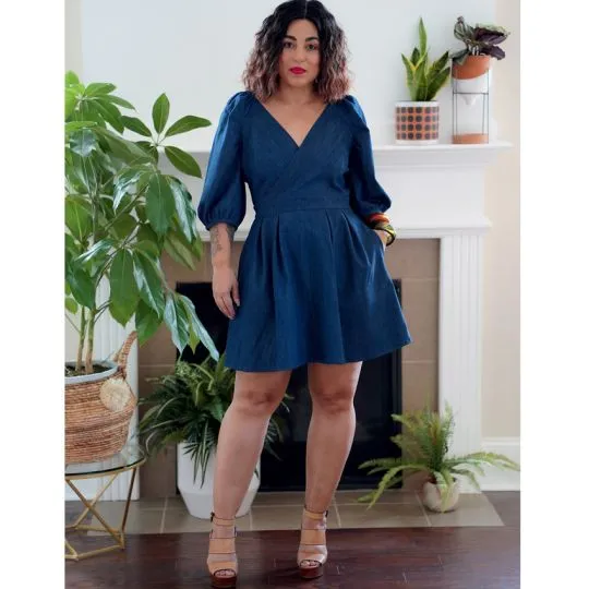 9329 Simplicity Schnittmuster Designer-Kleid