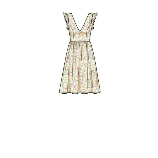 9327 Simplicity Schnittmuster Volantkleid Maxikleid