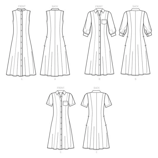 9260 Simplicity Schnittmuster Hemdblusenkleid