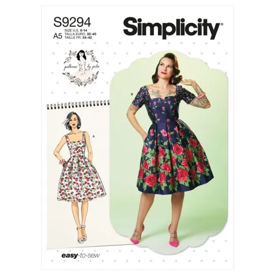 9294 Simplicity Schnittmuster Vintage-Kleid EASY!