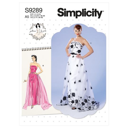 9289 Simplicity Schnittmuster Braut- & Abendkleid Vintage