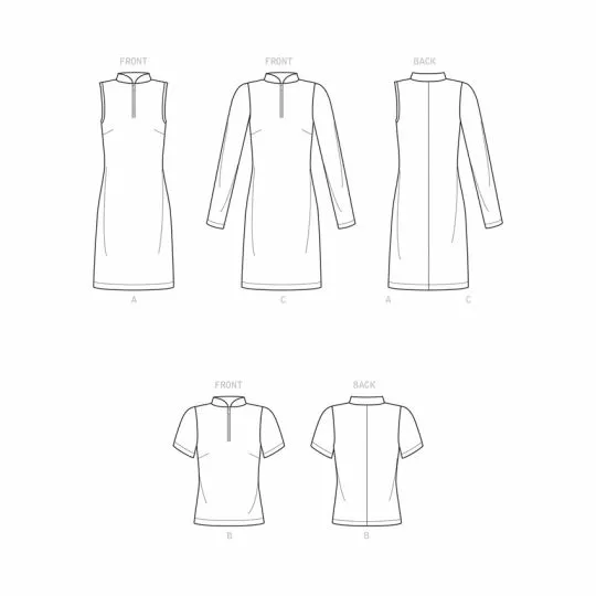 9328 Simplicity Schnittmuster Jerseykleid Shirt