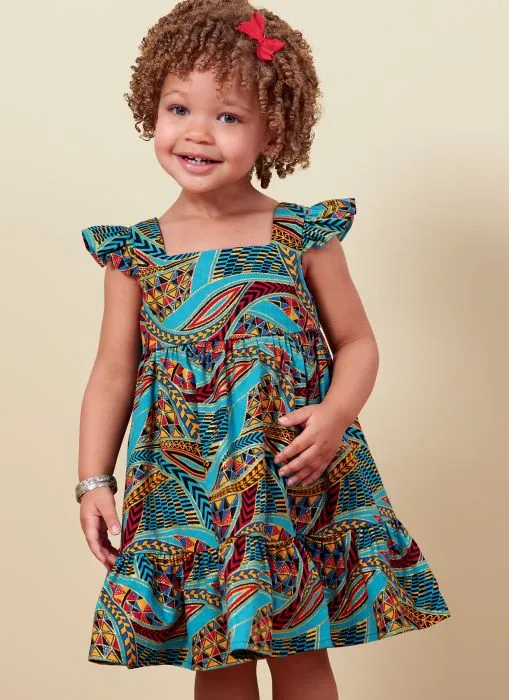 B6885 Butterick Schnittmuster Kleid für Kleinkinder