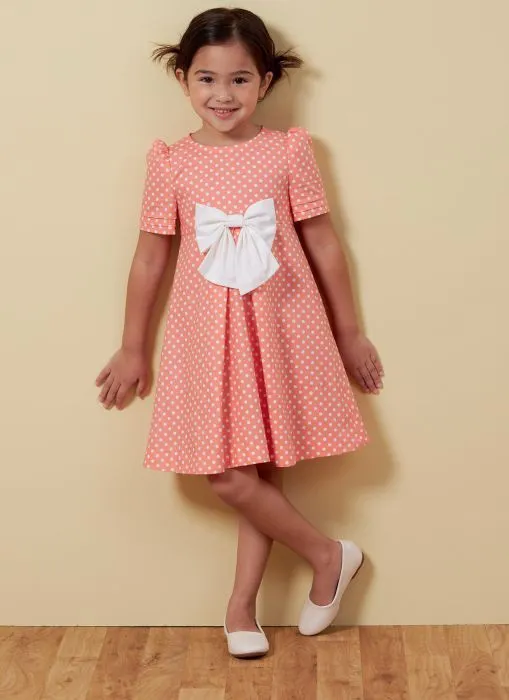 B6886 Butterick Schnittmuster festliches Kinderkleid