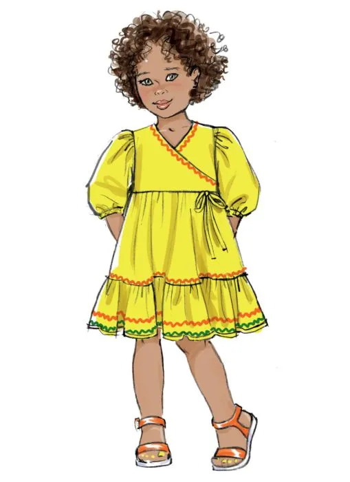 B6887 Butterick Schnittmuster Kinder-Stufenkleid