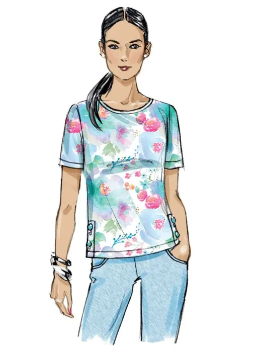 B6874 Butterick Schnittmuster Shirt Top