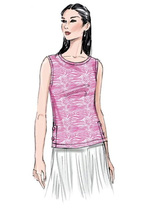 B6874 Butterick Schnittmuster Shirt Top