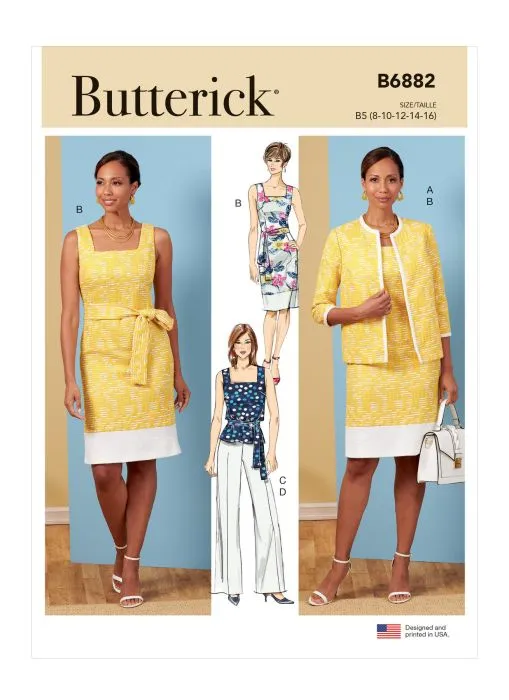 B6882 Butterick Schnittmuster Kombination