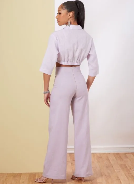 B6880 Butterick Schnittmuster Hose Bluse Shorts