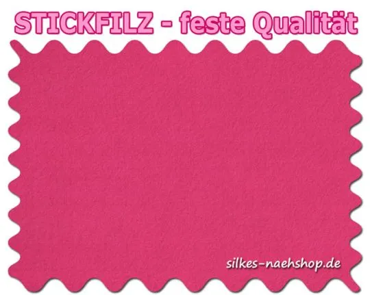 Stickfilz waschbar fest 1mm - neonpink - 20cmx90cm