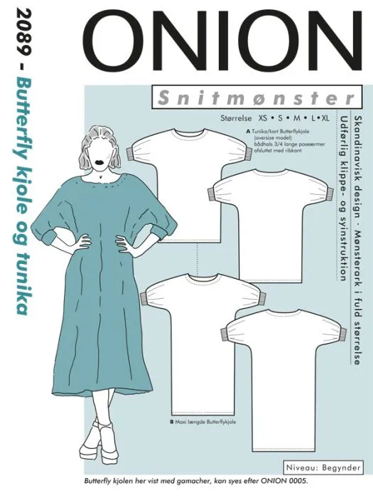 2089 ONION Schnittmuster Oversized Kleid Tunika XS-XL