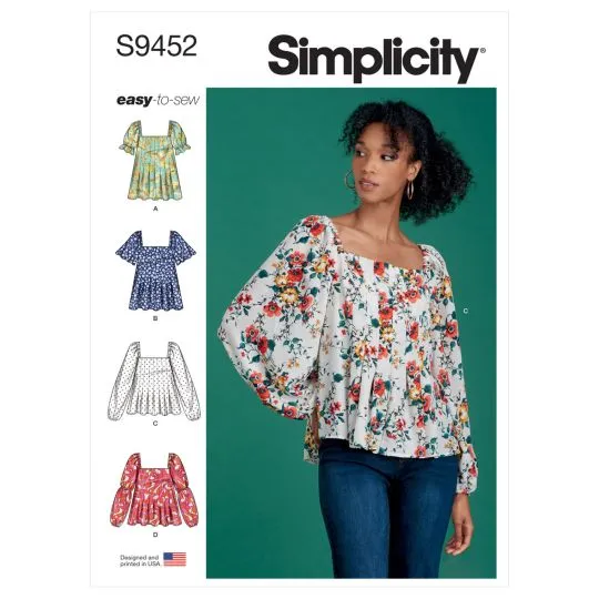 9452 Simplicity Schnittmuster Blusenshirt EASY!