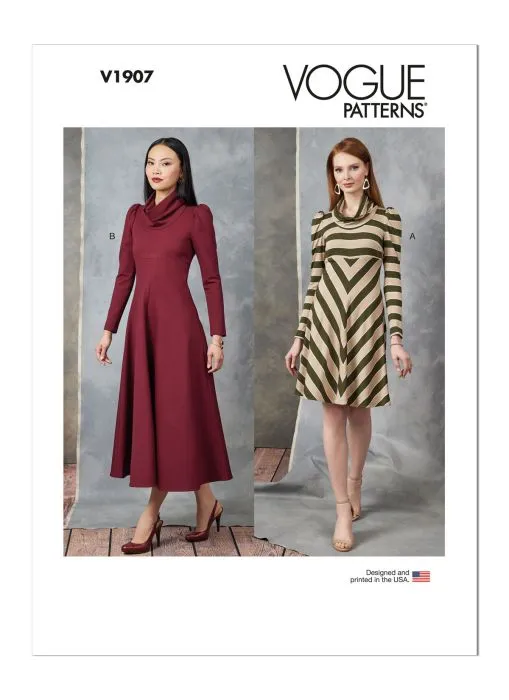 V1907 VOGUE Schnittmuster Jerseykleider EASY!