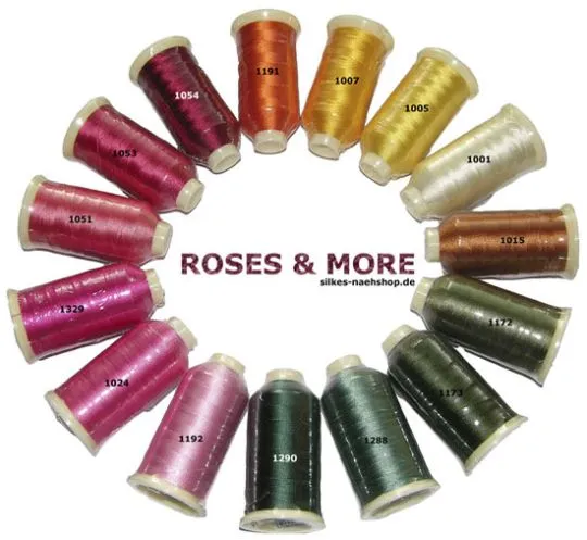 Maschinenstickgarn Sortiment RAYON ROSES & more 15x1000m