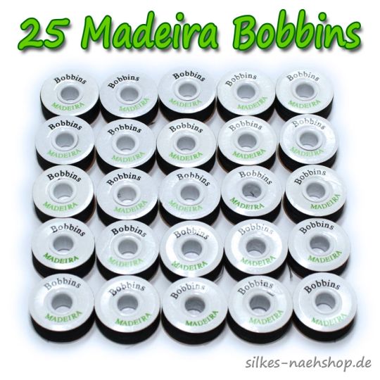 MADEIRA Bobbins im 25er-Pack schwarz