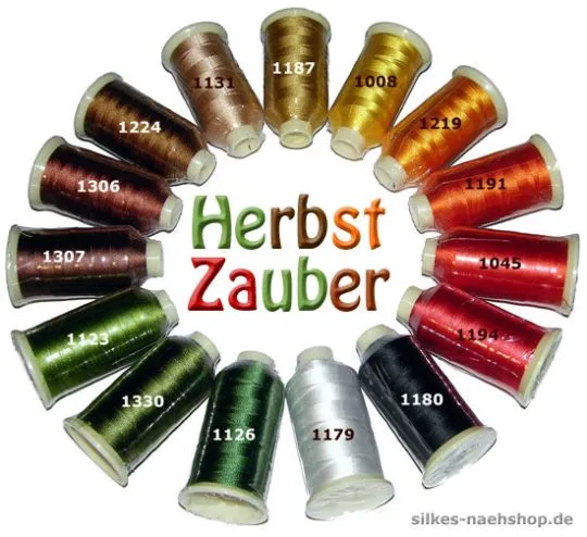 Maschinenstickgarn Set RAYON HERBSTZAUBER 15x1000m